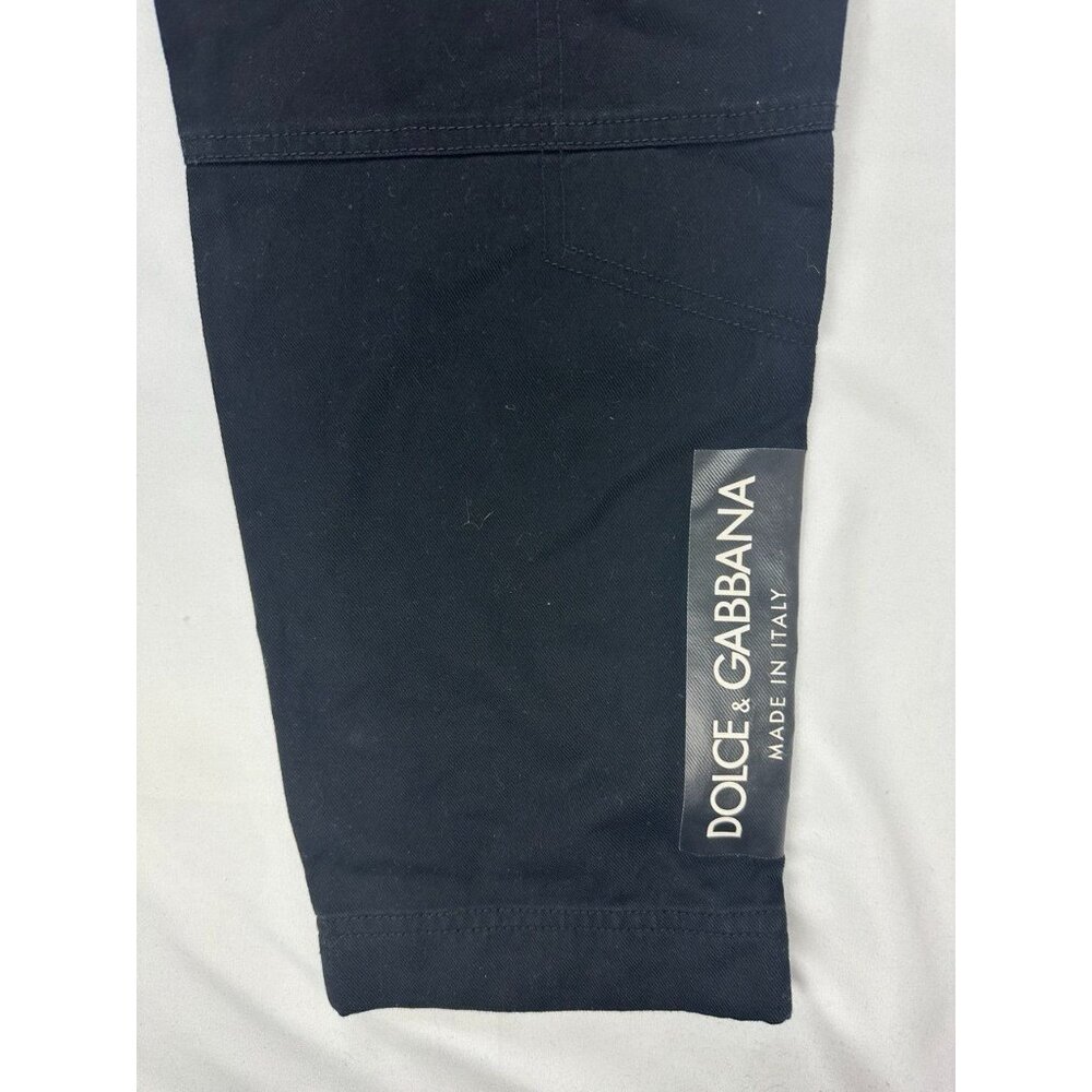 DOLCE & GABBANA Cropped Logo-print Twill Cargo Pants Size 54 $1229 - Picture 8 of 16